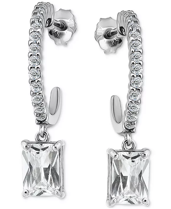 

Серьги-Кольца с подвесками из кубического циркония (3-5/8 карата) из стерлингового серебра с 18-каратным золотом, эксклюзивно в Macy's (также доступны в стерлинговом серебре) Giani Bernini, silver