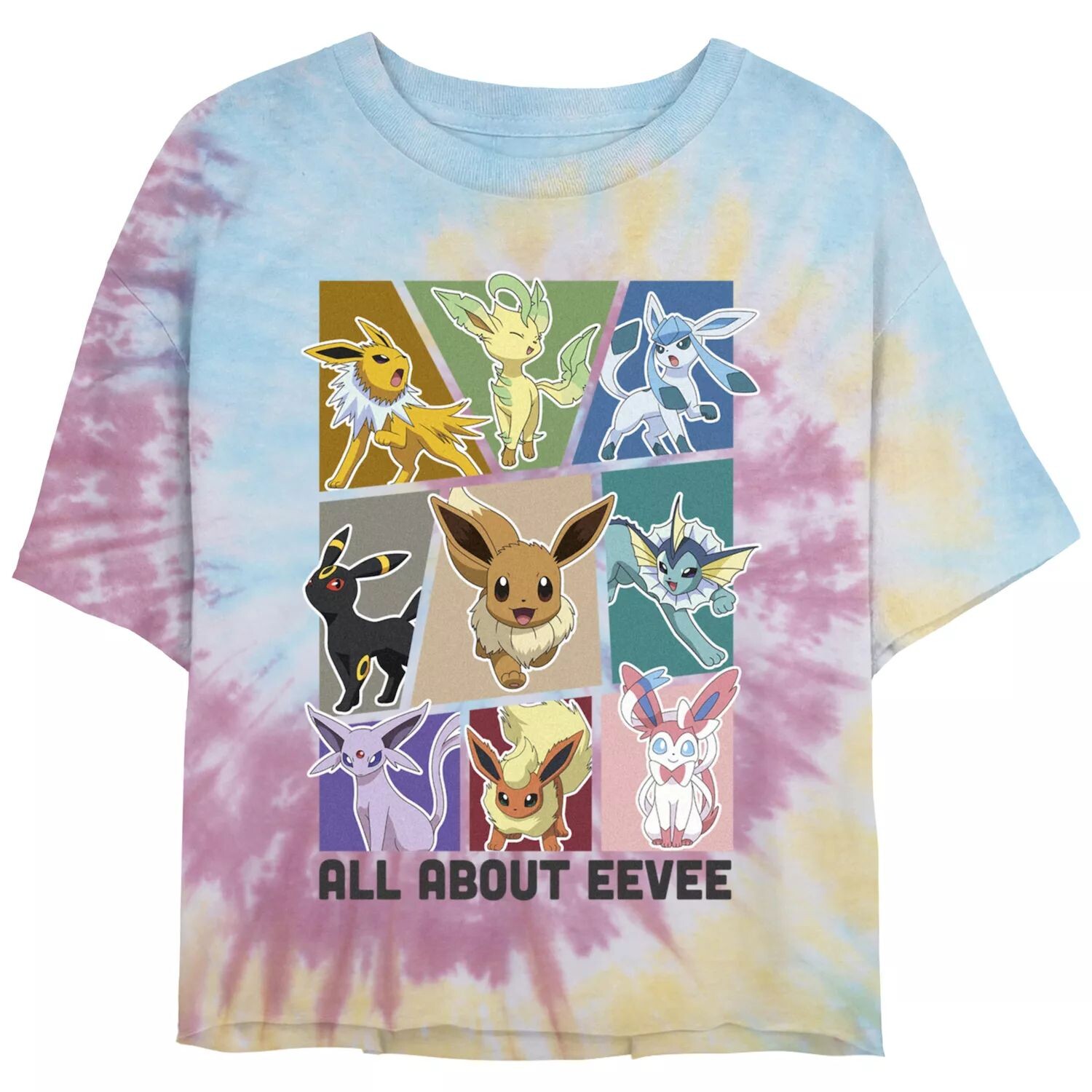 

Футболка с рисунком Pokémon All About Eevee Evolutions для юниоров Licensed Character