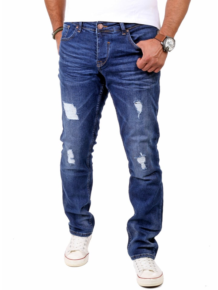 

Джинсы RESLAD Jeans Destroyed Stretch Denim, синий