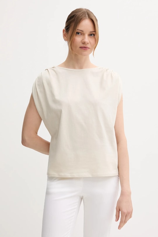 

Хлопковая футболка United Colors Of Benetton, бежевый