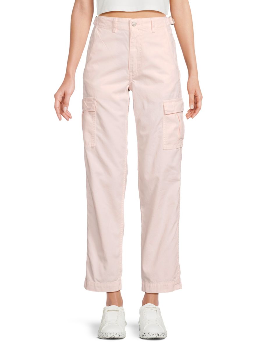 

Джинсы-карго с высокой талией EB Denim, цвет Vintage Pink