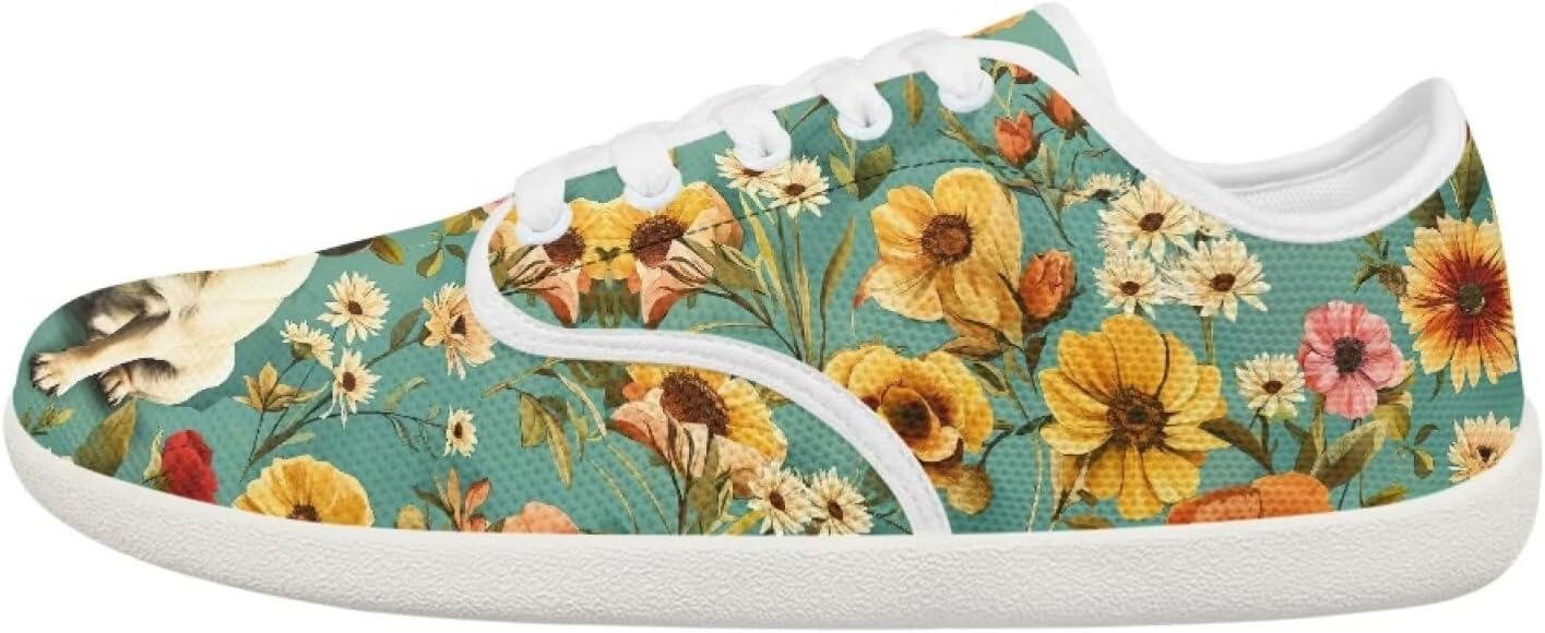 

Женские и мужские кроссовки Forchrinse Blue Galaxy с принтом кошки, широкие, минималистичные, для трейлового бега, низкие, Pug and Flower