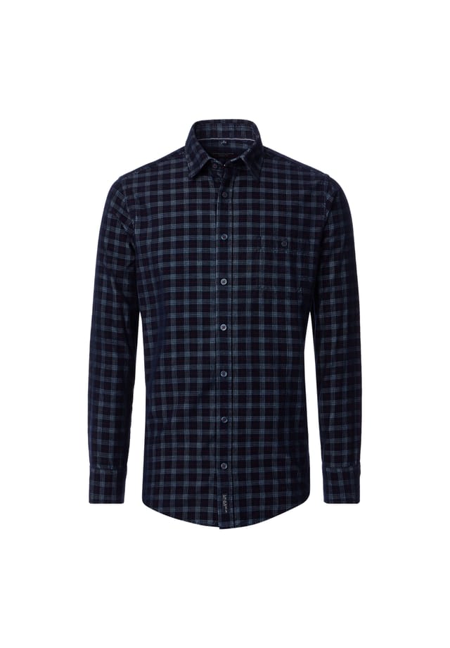 

Рубашка свободного кроя в клетку Casamoda, синий