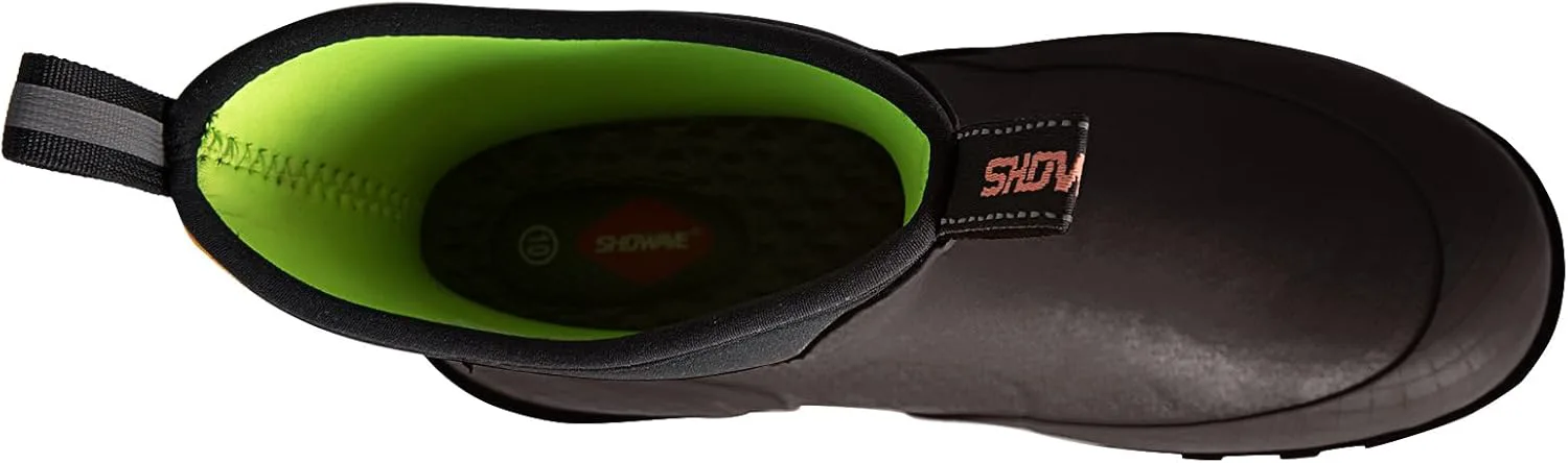 

Мужские короткие резиновые сапоги Showave, водонепроницаемые с утеплителем, рабочие сапожки с удобной спортивной подошвой, коричневый