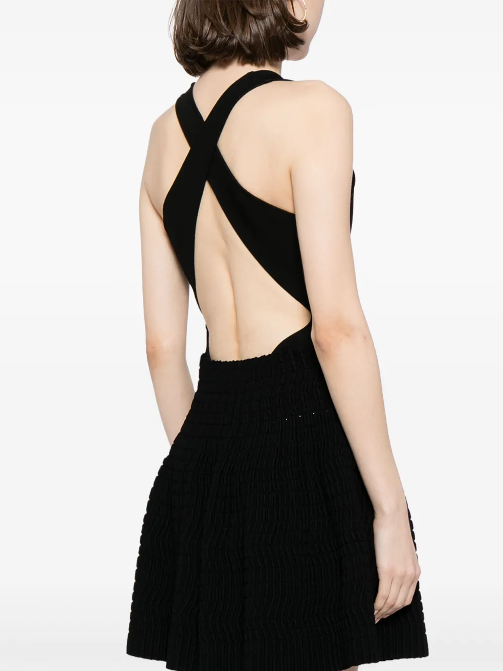 Боди с перекрестными бретелями Alaïa, черный — фото 4