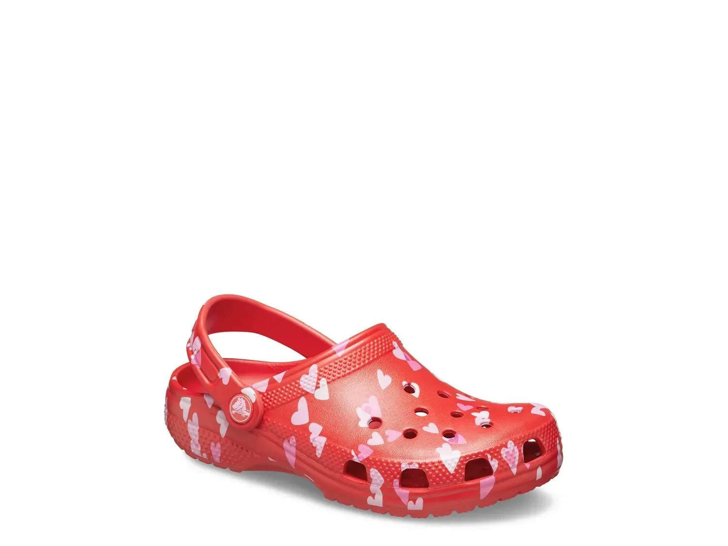 

Классические сабо Crocs ко Дню святого Валентина — детские, красные