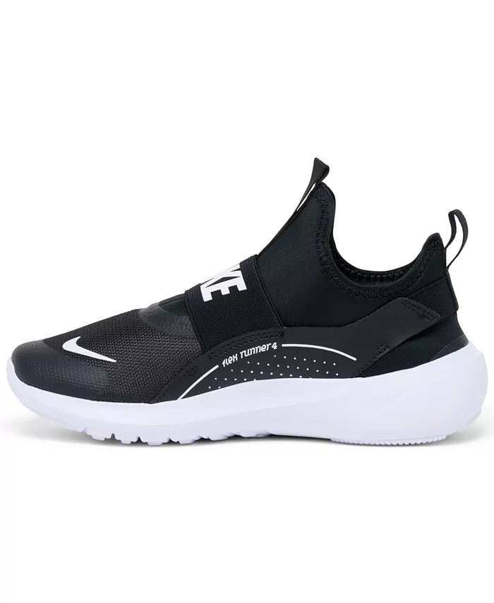 Детские беговые кроссовки Flex Runner 4 Slip-On от Finish Line Nike, черный — фото 3