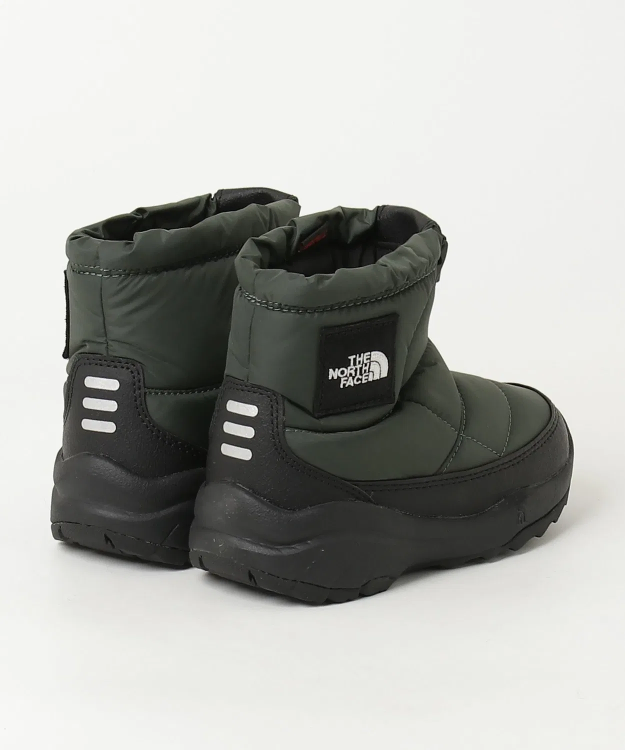 Ботинки зимние детские The North Face Nuptse Bootie Logo Short тёмно-зелёные — фото 2