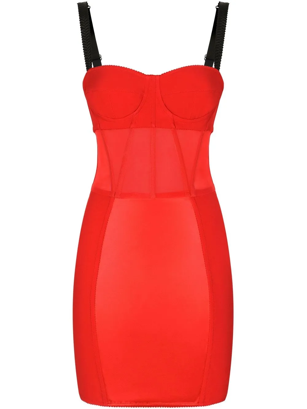 

Шелковое платье мини DOLCE & GABBANA, красный