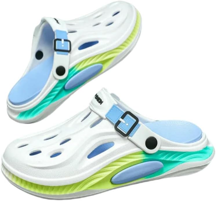 

Летние тапочки для мужчин с антискользящей подошвой, спортивные, для отдыха и пляжа, шлепанцы EVA, модная обувь для сада и улицы Dmmwcx, синий