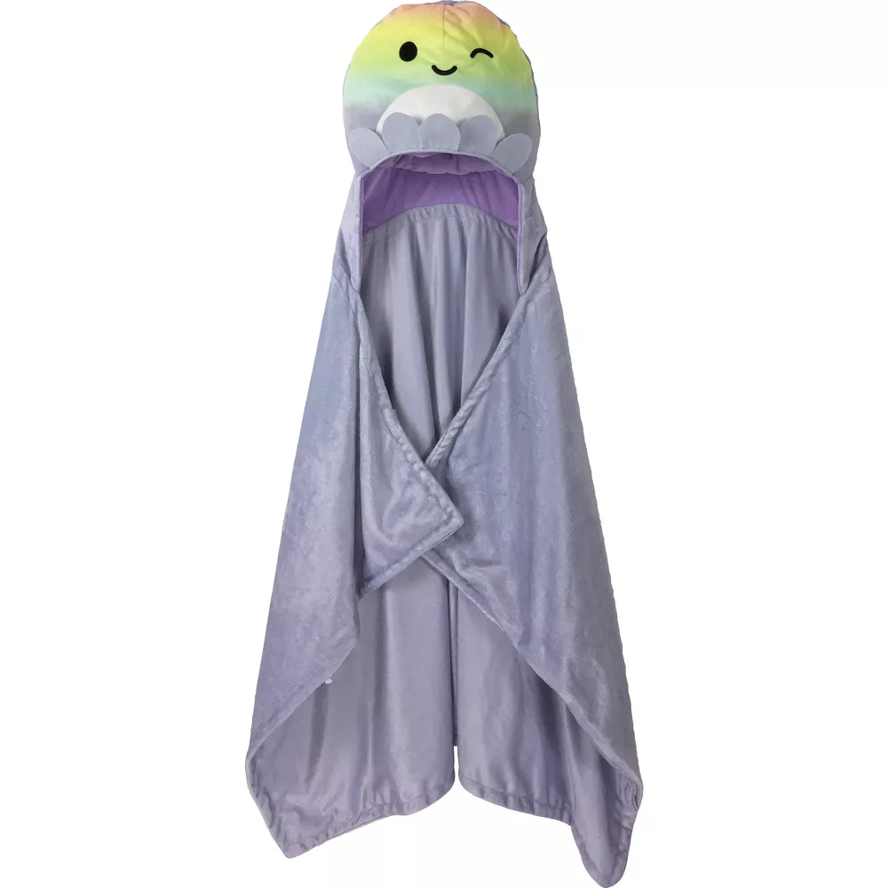 

Детское одеяло с капюшоном Squishmallows Фиолетовое