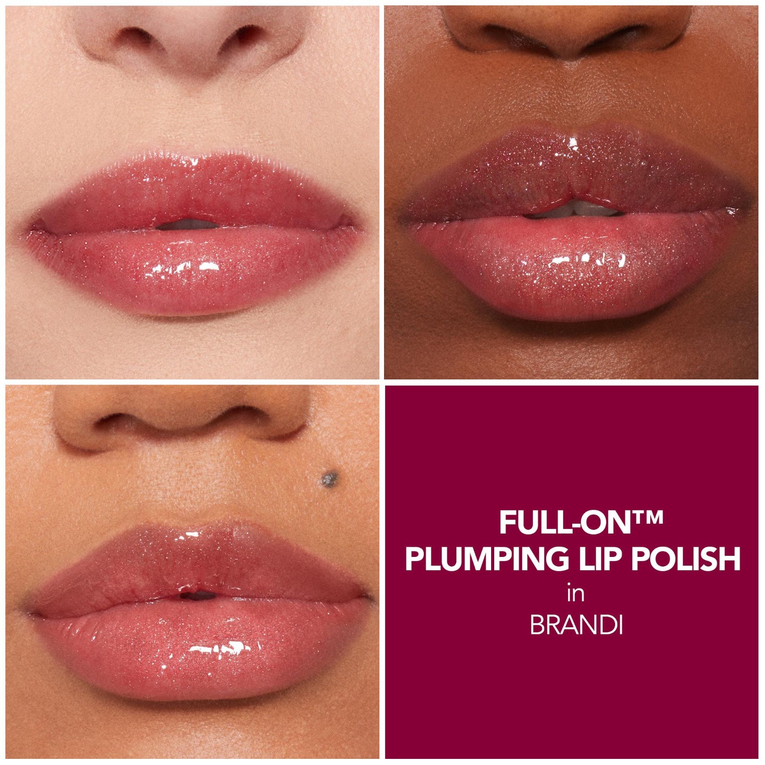 Блеск для губ full-on plumping lip polish Buxom, brandi, объем 4.45 мл — фото 4