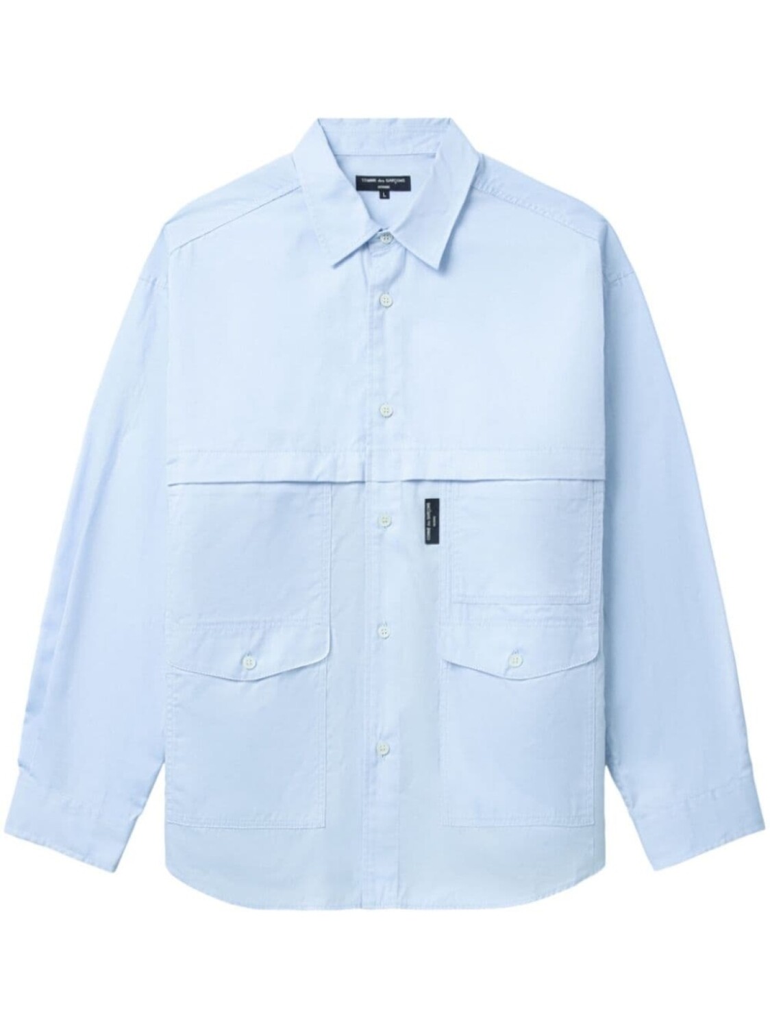 

Рубашка Comme des Garçons Homme со стегаными вставками, синий