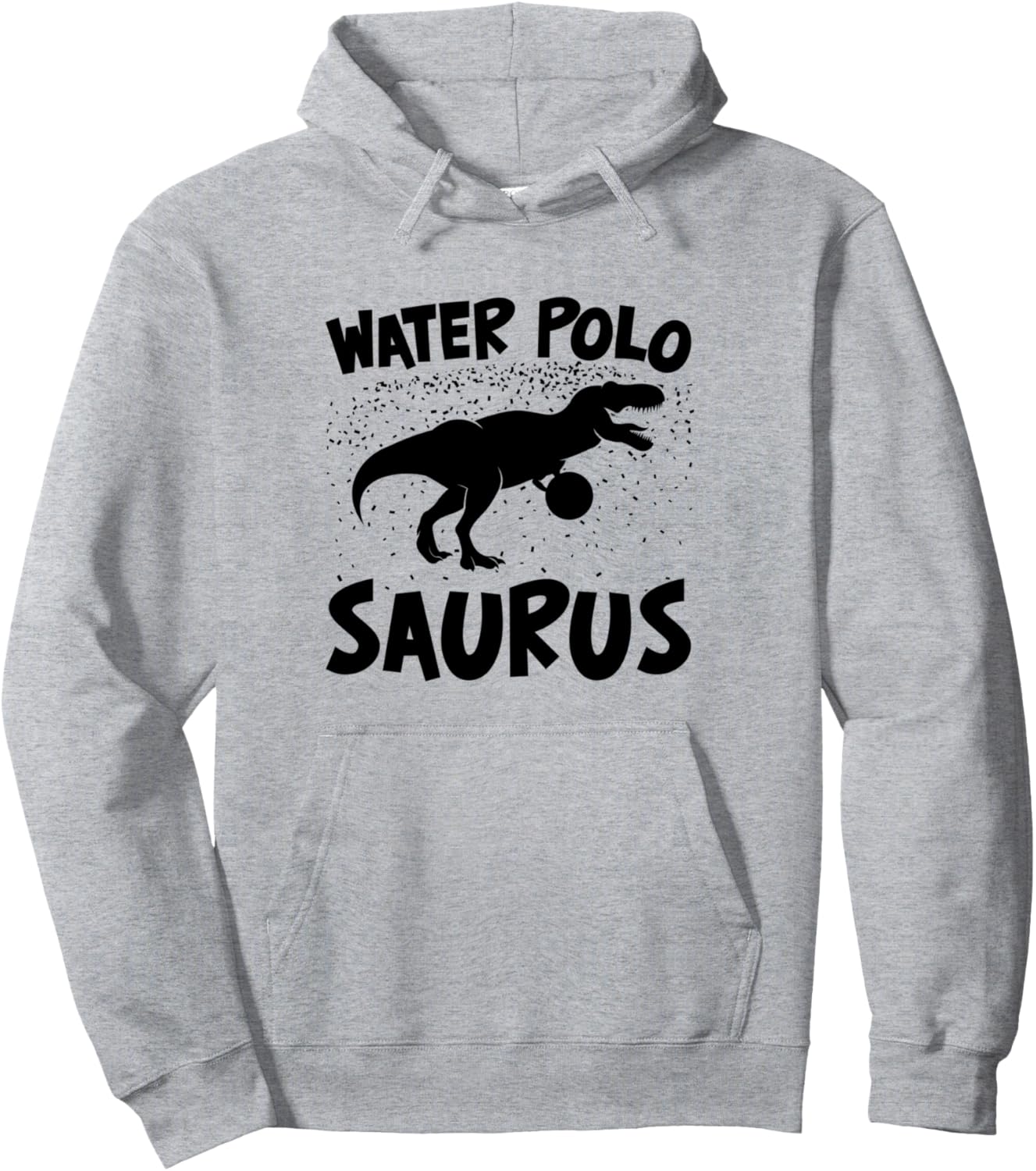 

Динозавр-водоплаватель - Толстовка с изображением динозавра-водоплавателя Funny Water-Polo Dinosaur, серый