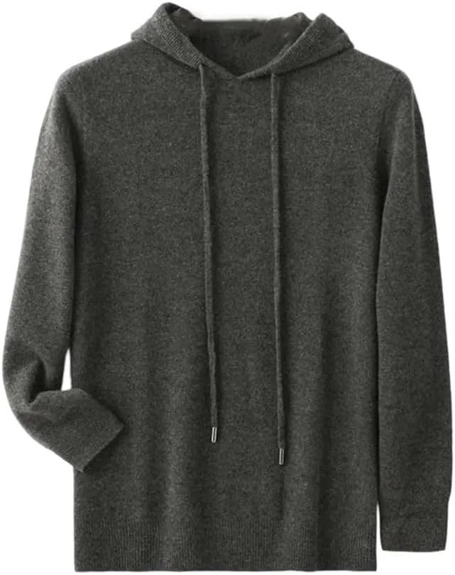 

Мужской свитер из мериносовой шерсти с капюшоном