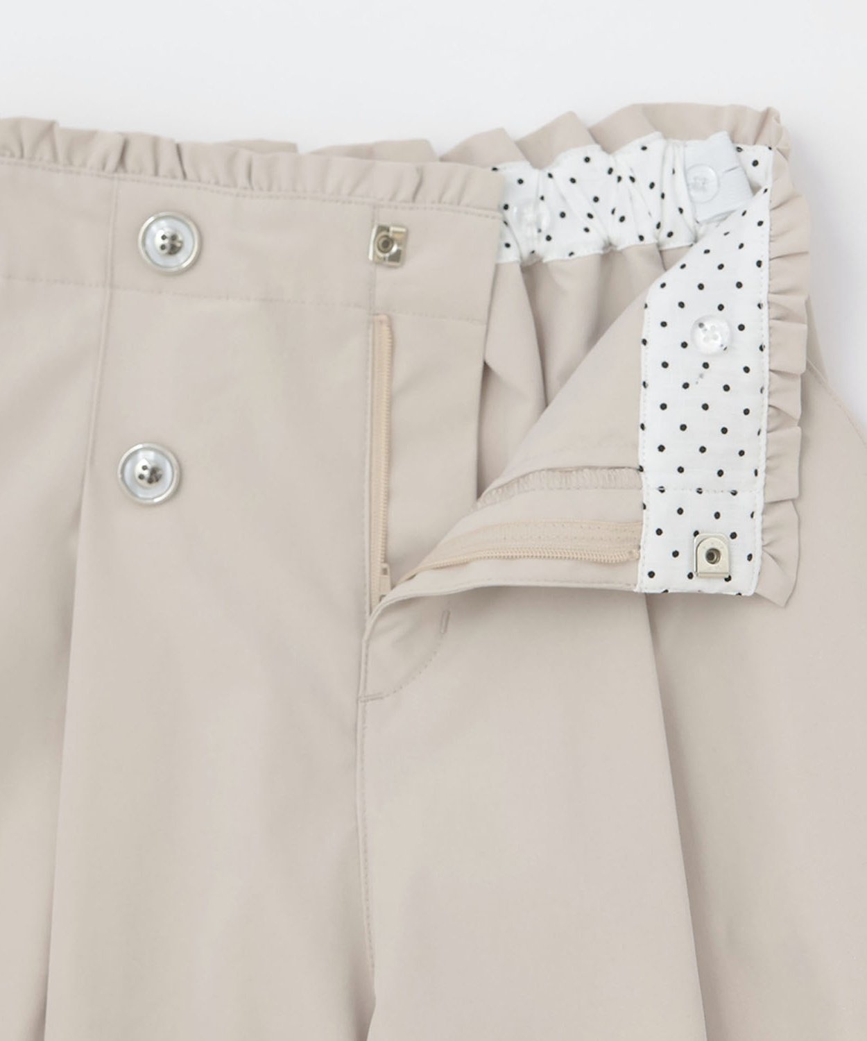 Широкие брюки на подтяжках и пуговицах Pom ponette junior, Light beige — фото 4
