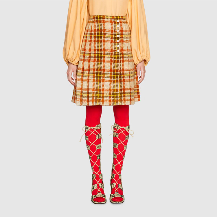 Женская повседневная короткая юбка разноцветная GUCCI — фото 3