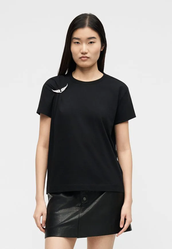 

Футболка suzan plisse wings basic Zadig & Voltaire, Black, Черный, Футболка suzan plisse wings basic Zadig & Voltaire, Black