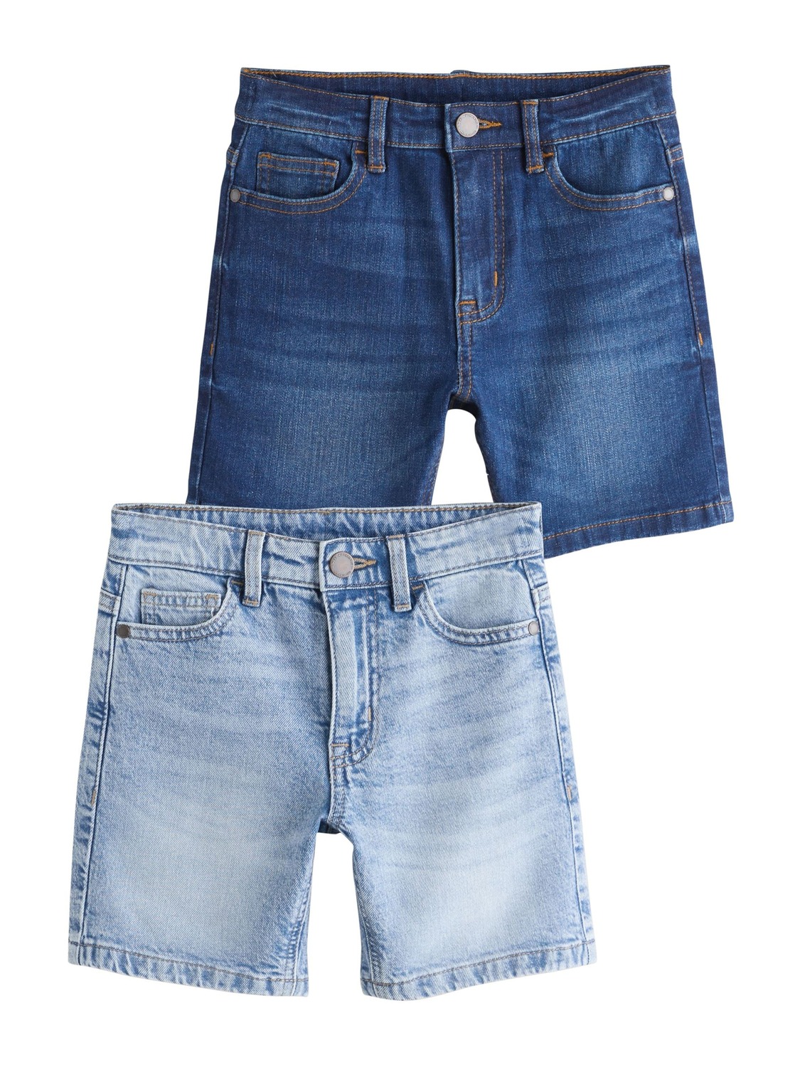 

Next Джинсовые шорты Regular в светло-голубом и темно-синем цветах