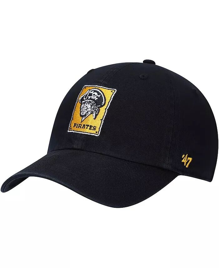 

Мужская черная регулируемая шляпа '47 Pittsburgh Pirates Logo Cooperstown Collection Clean Up '47 Brand