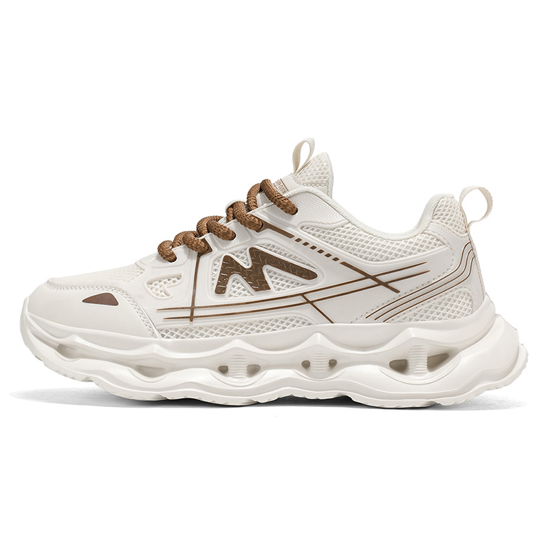 

TELENT Амортизирующие износостойкие низкие кеды мужские бежевые, цвет Beige