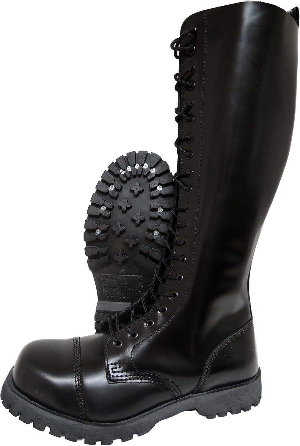 

Мужские ботинки Boots & Braces England с 20 отверстиями, черные, с защитным стальным носком, черный