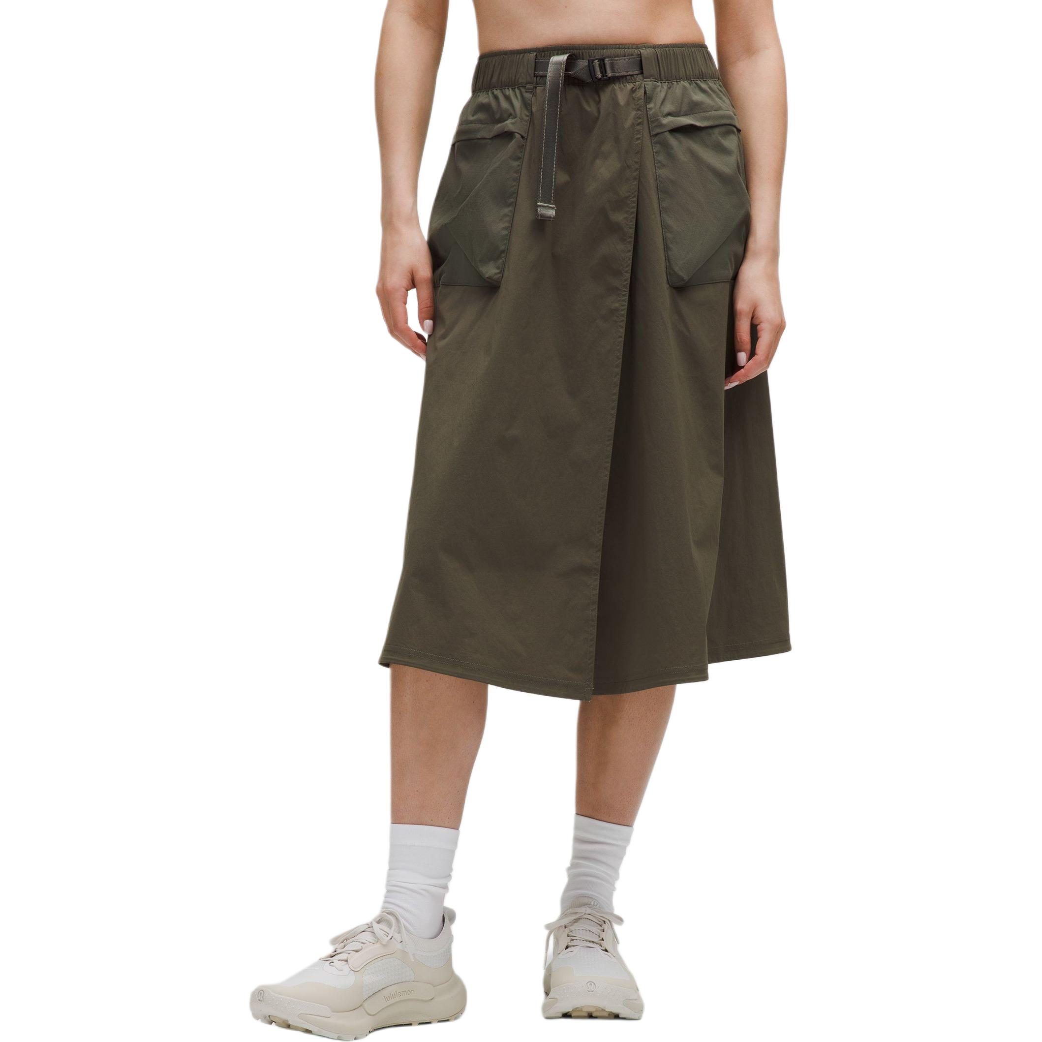 

Повседневная длинная юбка женская Lululemon, зеленый