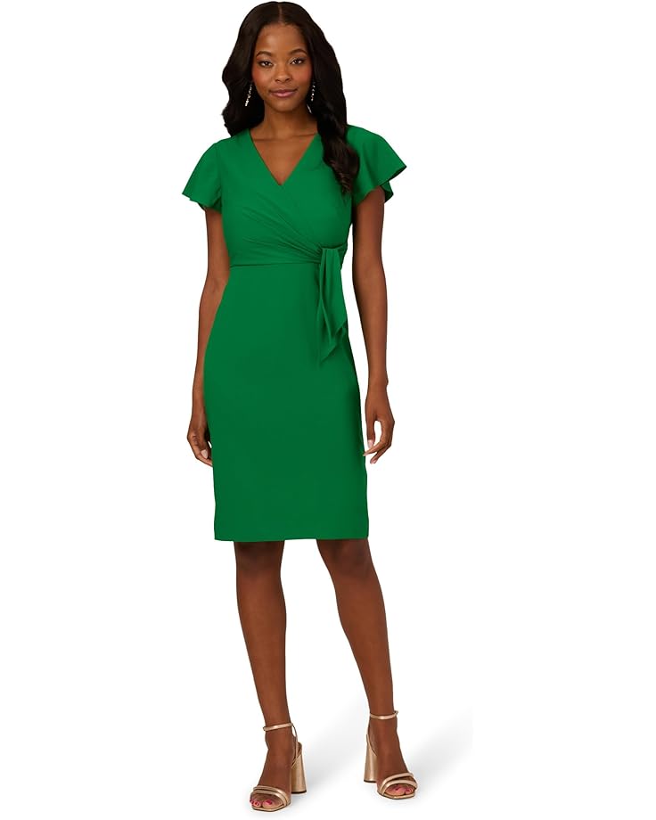 

Платье Adrianna Papell Tie Front Flutter Midi Dress, цвет Palm Leaf