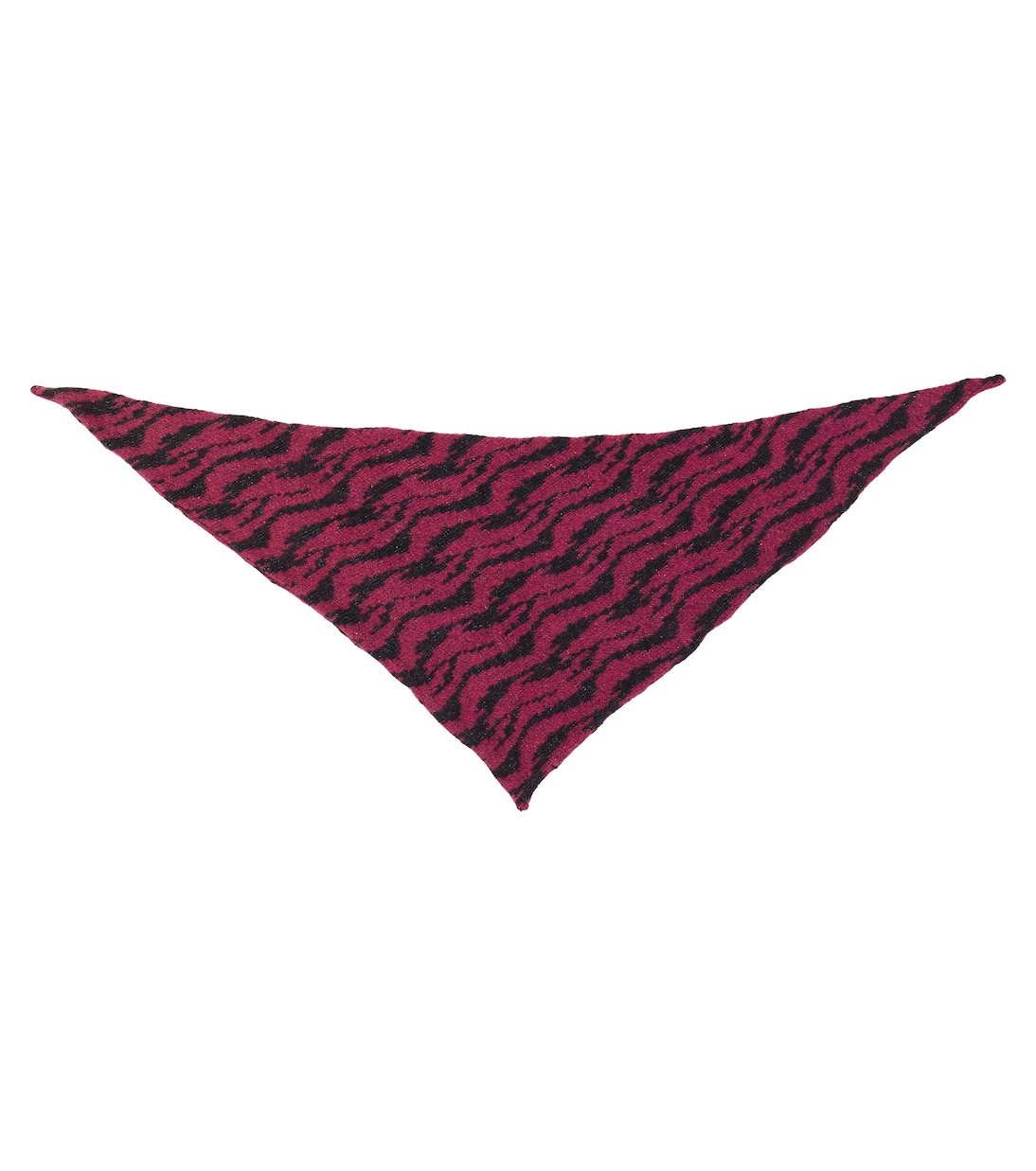 

Шарф из смесовой шерсти, связанный интарсией Paade Mode, Wild Black Pink
