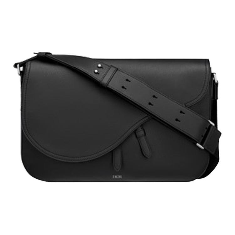 

DIOR Сумка-седло из телячьей кожи, с верхним клапаном, через плечо, мини, мужская, черная