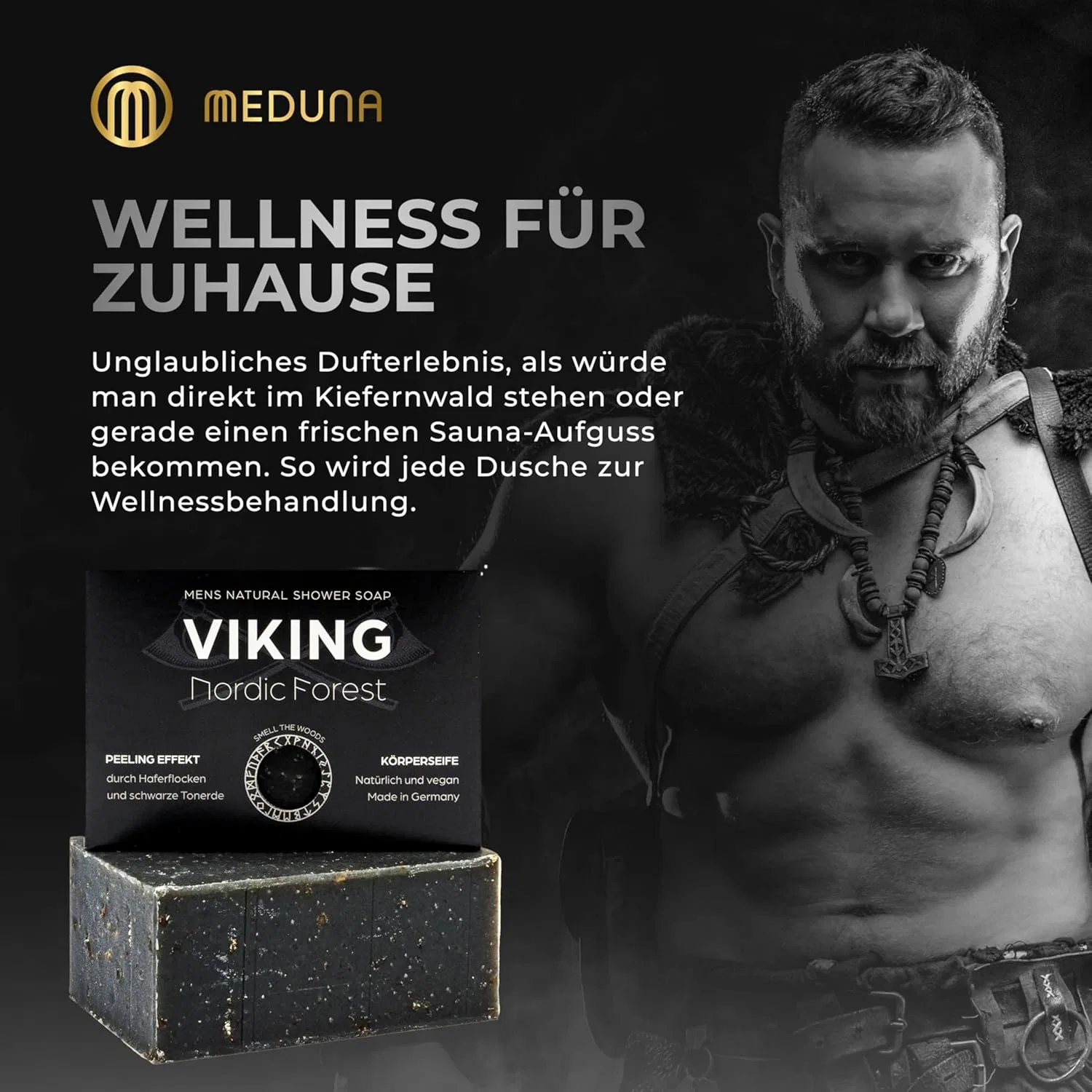 Натуральное отшелушивающее мыло Viking Nordic Forest от MEDUNA Meduna, Pack Of 5 — фото 4