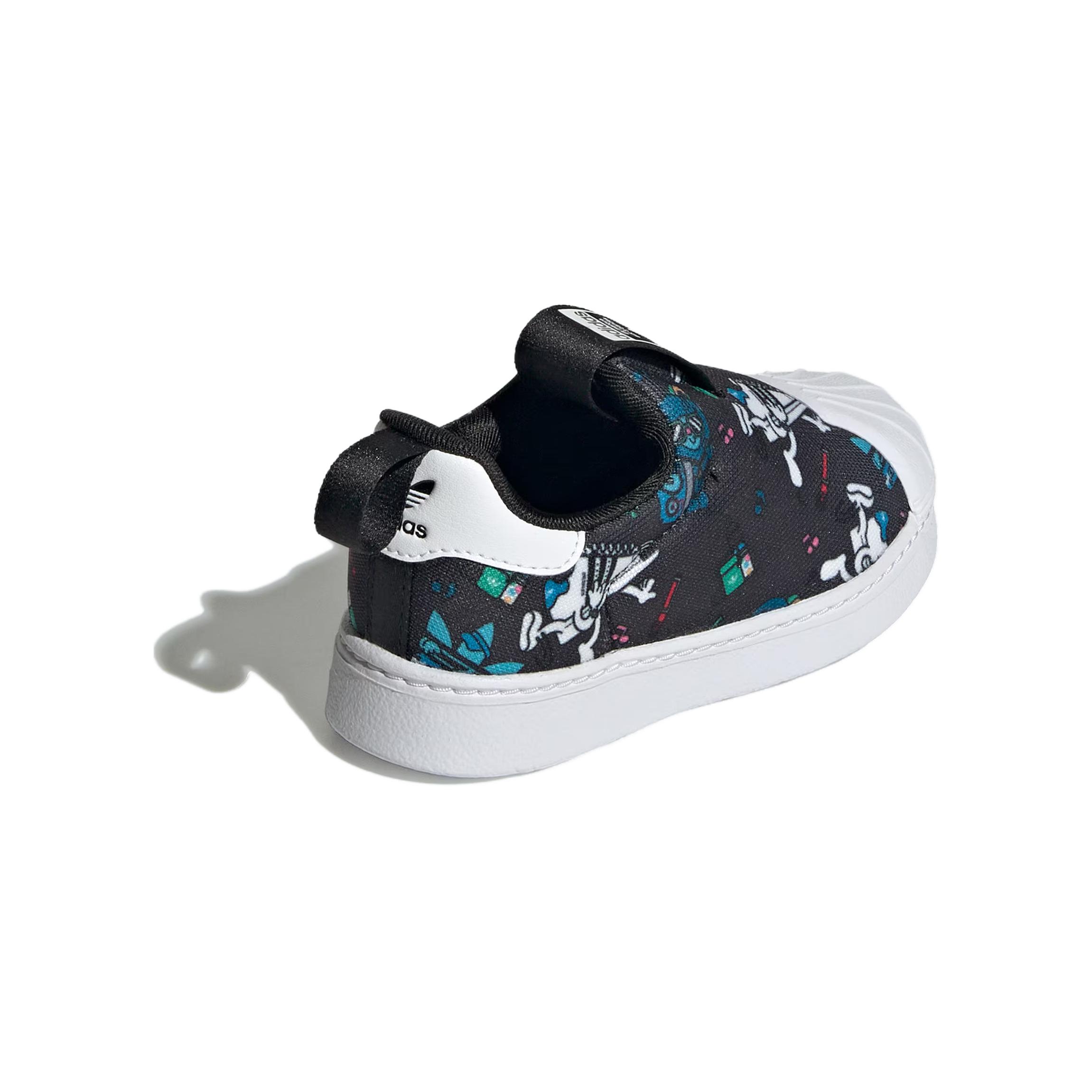 Кроссовки низкие SUPERSTAR 360 для малышей Adidas Originals, черно-белые — фото 4
