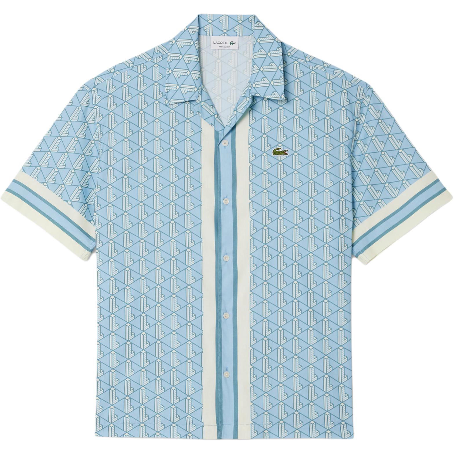 

Рубашка с монограммой LACOSTE, синий/белый