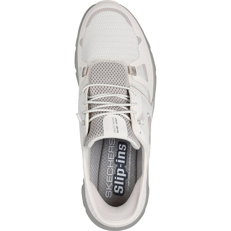 Тапочки скользящие-шаговые Skechers, бежевый — фото 3