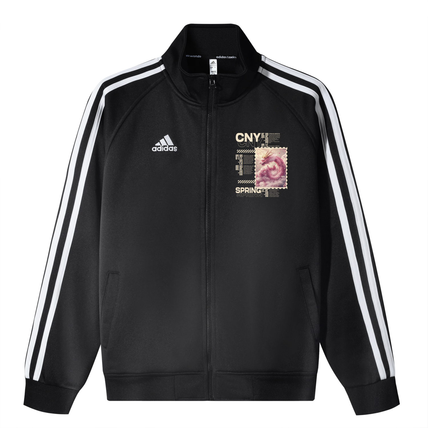 

Adidas Курка Unisex Black 3-StripesCNY, Black