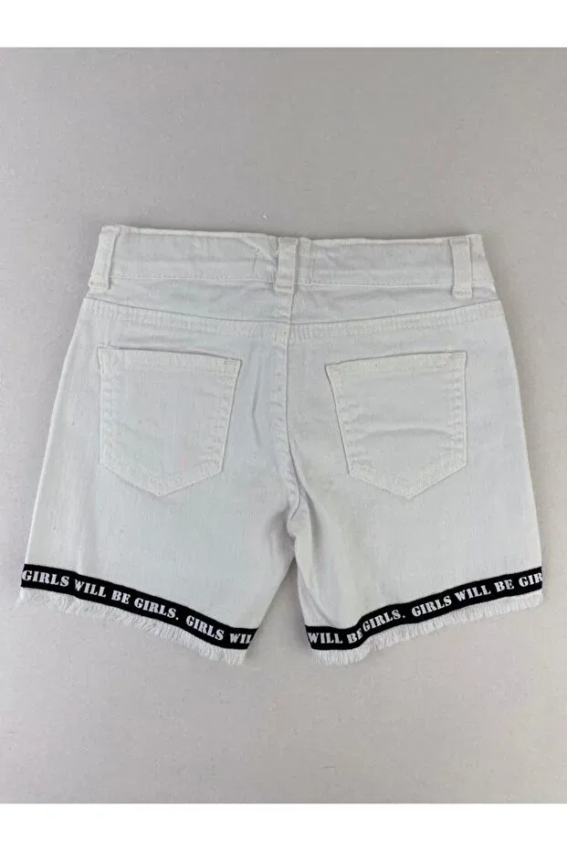 Детские шорты для мальчиков с принтом N.K unsea girl's shorts with stones Nk Kids, White — фото 3