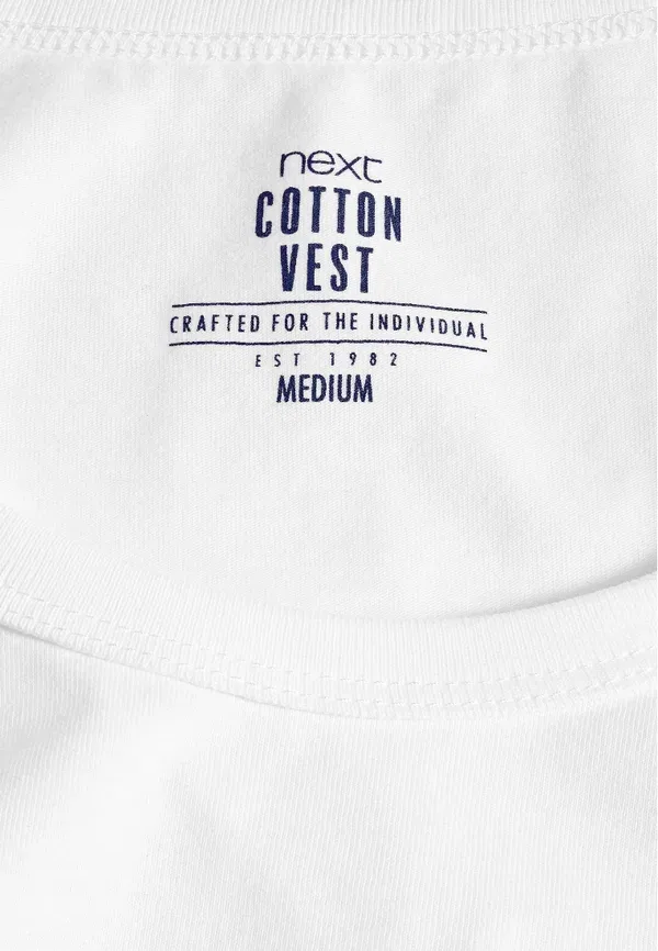 Набор маек хлопковые 2 pack - undershirt Next, White, белый — фото 4