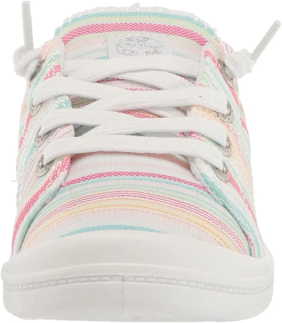 Детские кеды для девочек Roxy Rg Rory Slip on Sneaker, Stripe Barely Pink Exc — фото 2