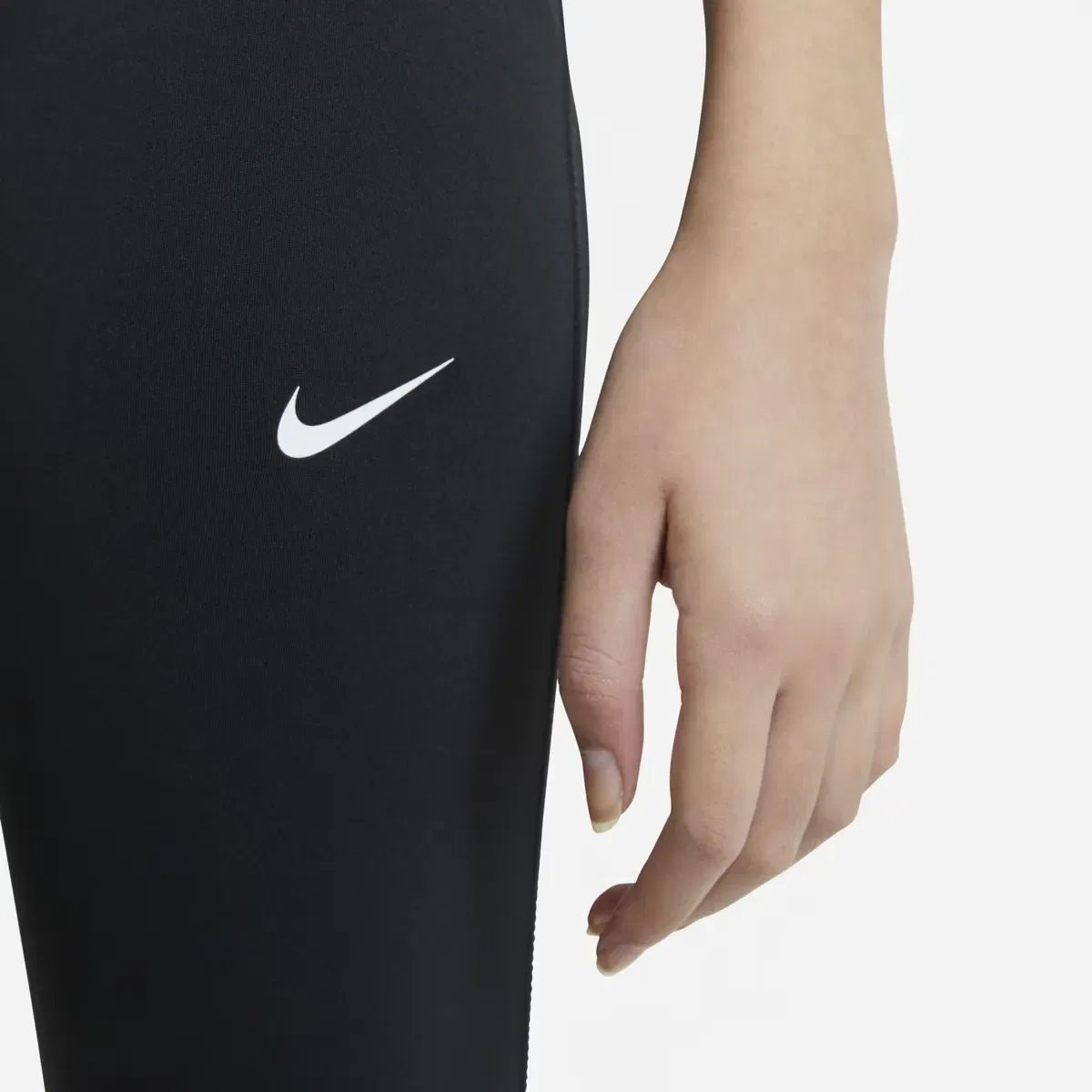 Детские леггинсы для девочек с длиной до щиколотки Nike Pro Dri-FIT, Negro — фото 3