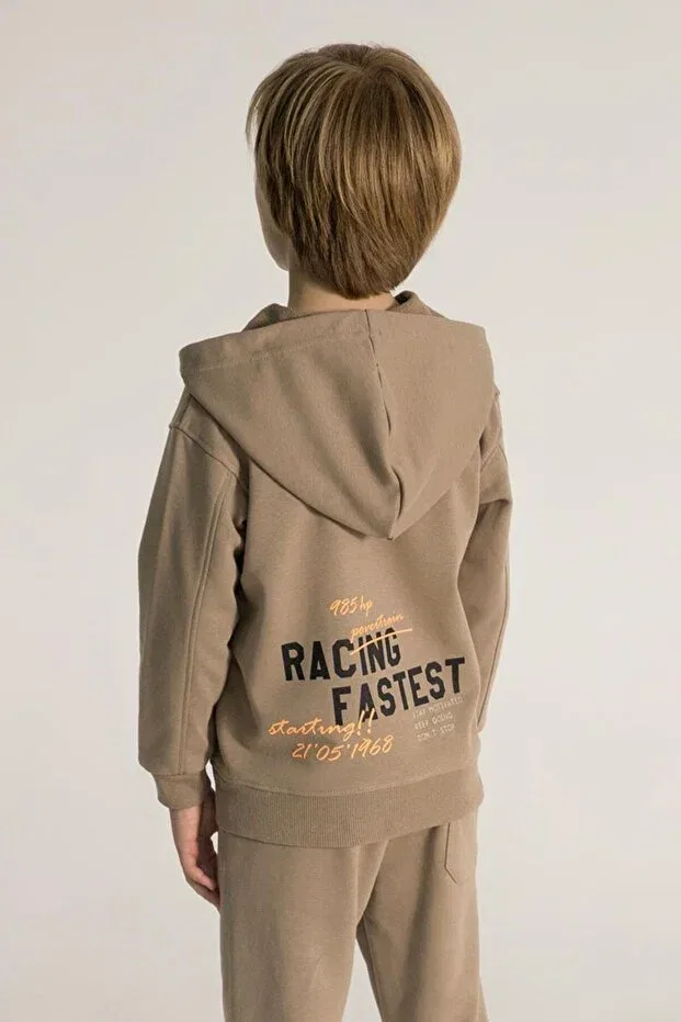 Детский вязаное кардиган на молнии для мальчиков Dmb Kids, Beige — фото 2