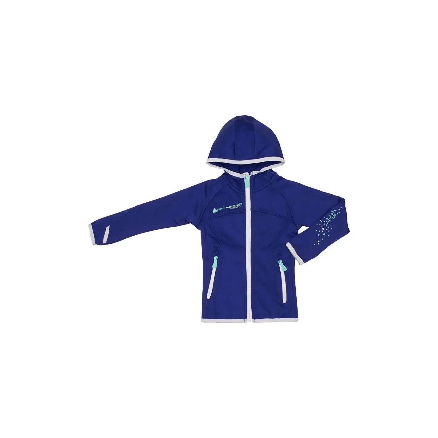 Детское флисовое худи для девочек Peak Mountain Shell, Peak Mountain, Blau