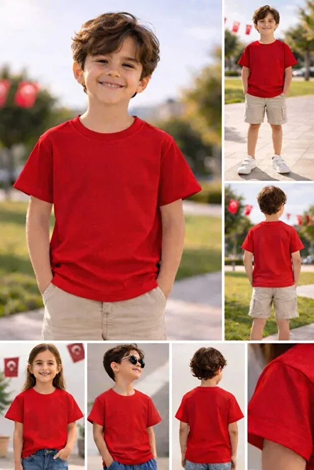 Детская футболка для девочек хлопковая Pelna, Flat Red