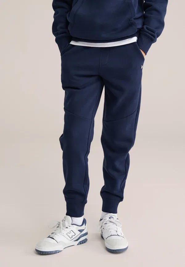 Спортивные брюки из хлопка и полиэстера Treningo We Fashion, Navy Blue, темно-синий — фото 2