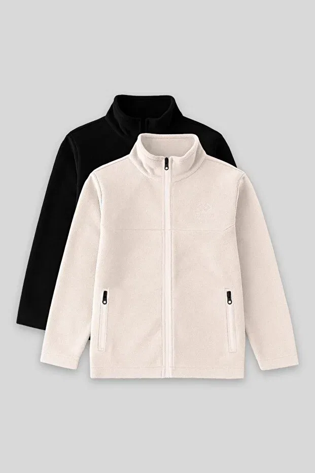 Детский комплект свитшотов для мальчиков из флиса Tommy Life, Black-Beige