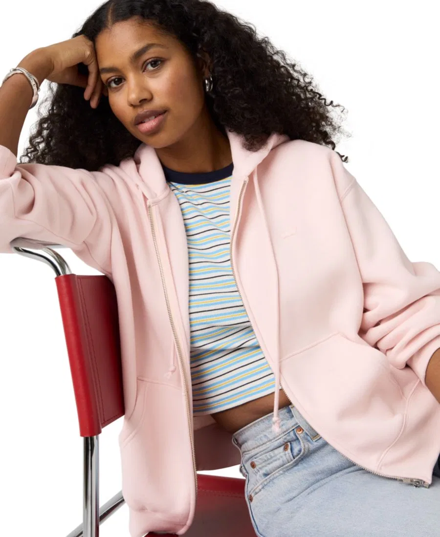 Женская худи-молния с графическим принтом Everyday Zip-Up Levi's, Crystal Pink — фото 3