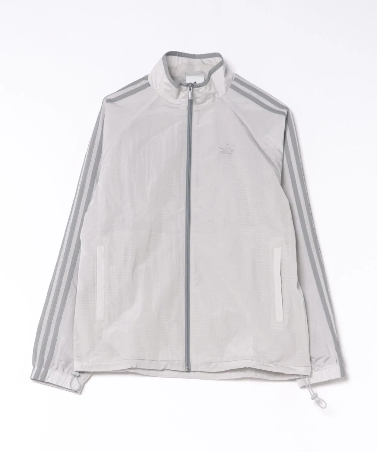 Мужская куртка без капюшона с брендовым логотипом Adidas, модель 3ST WIND TT, Серый