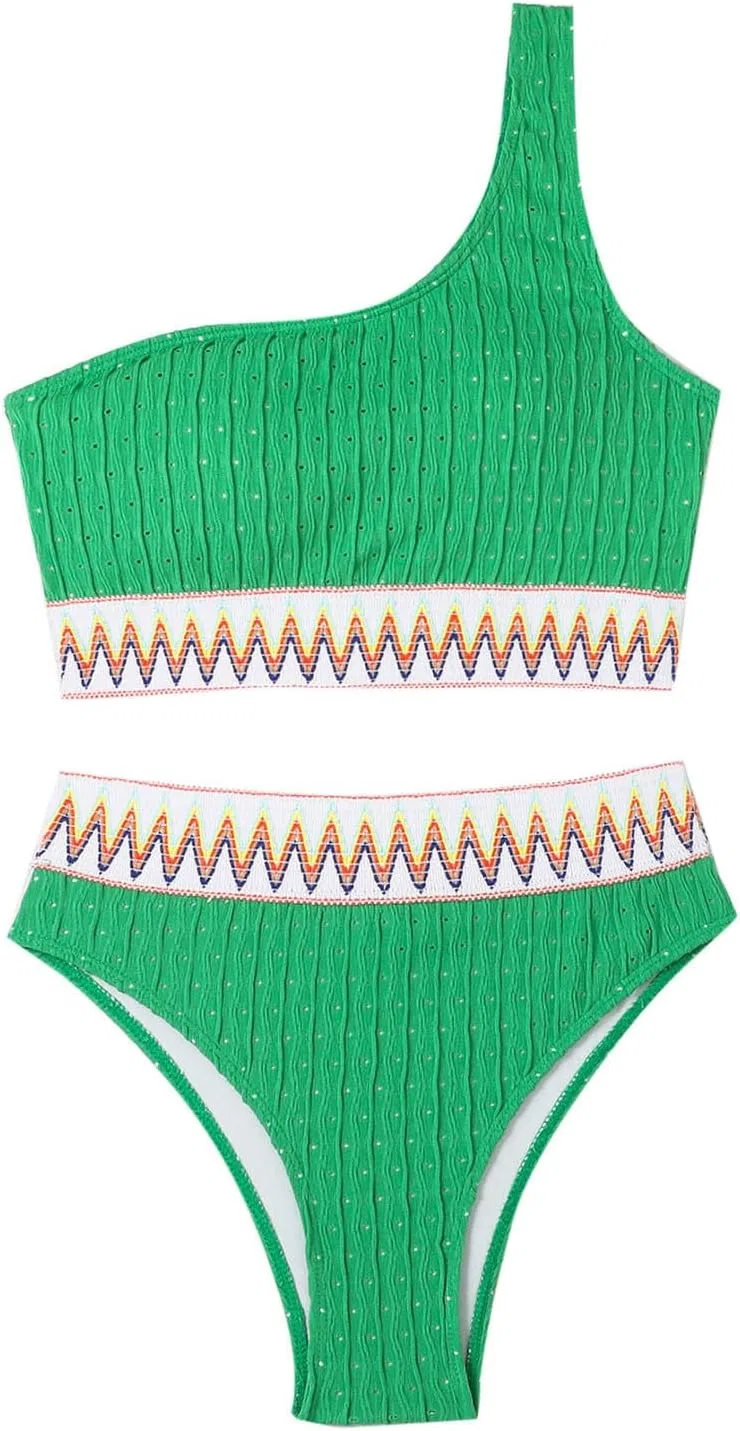 Женский бикини-комплект с цветовыми блоками Vintage, Green
