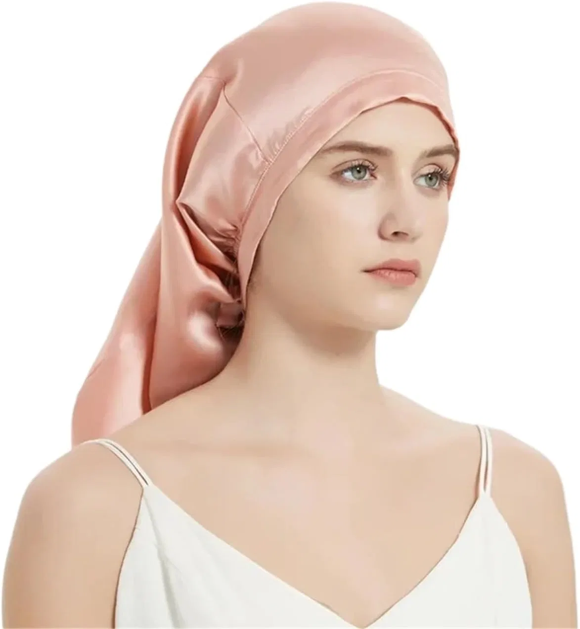 Шапочка для душа из шелка, LSNNMU, 60x33 см, Dark Pink