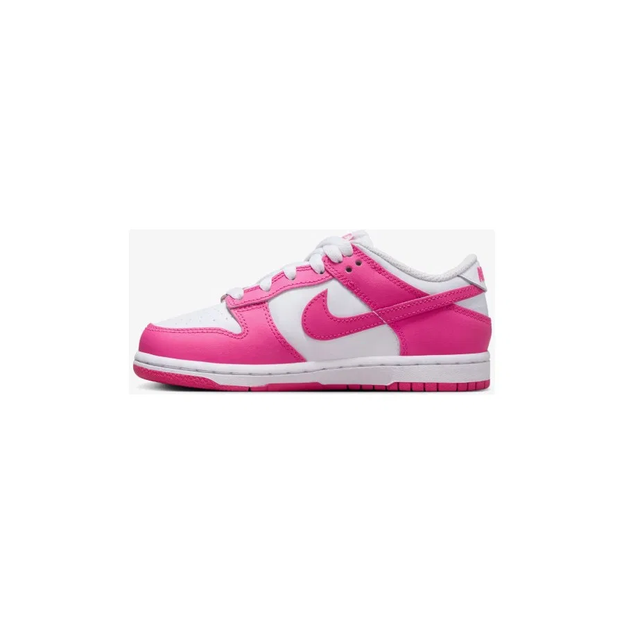 Детские кроссовки с низким силуэтом Dunk Low Nike, Бело-розовый — фото 4
