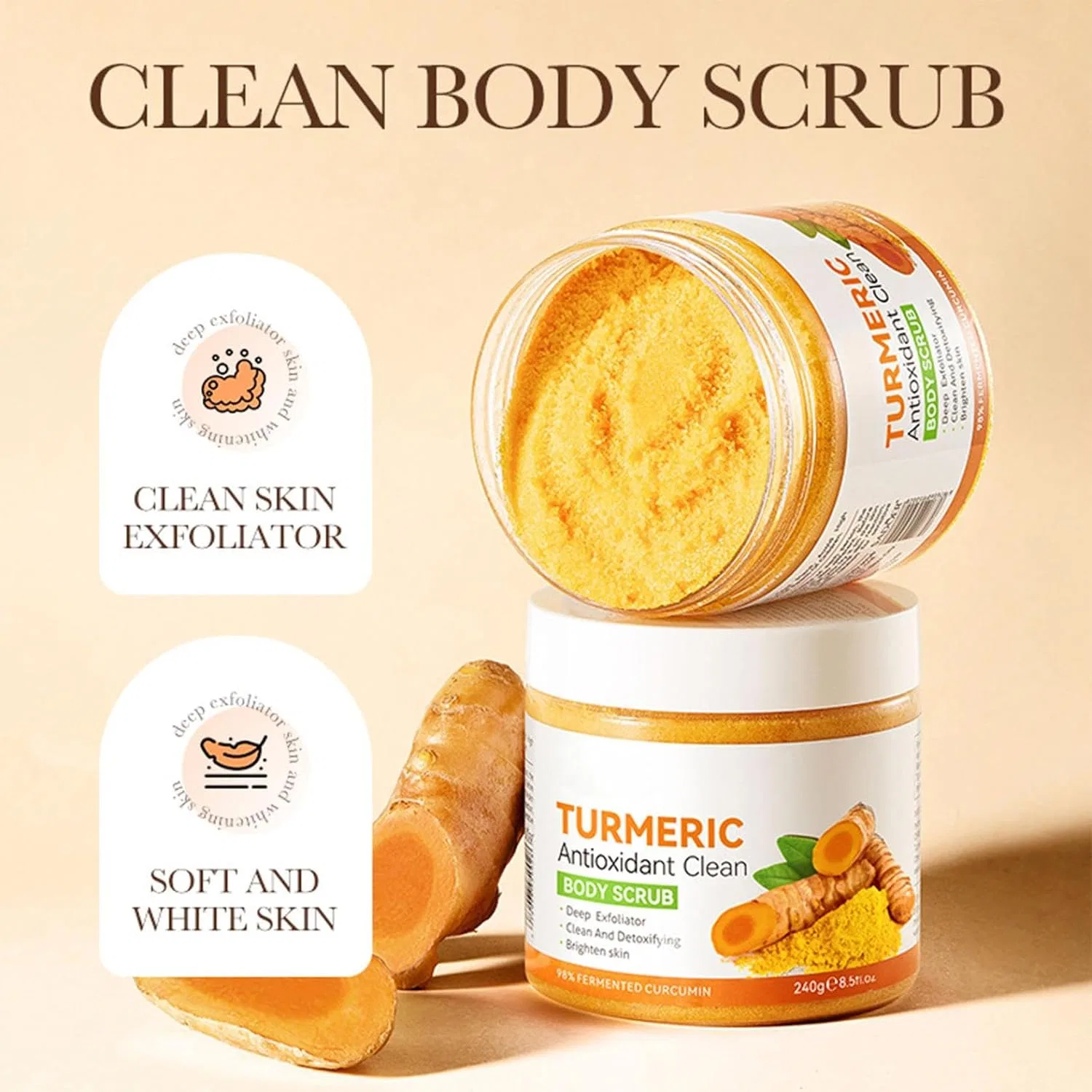 Скраб для тела Turmeric Anti-Ageing Body Scrub, Generisch, 1 шт — фото 4